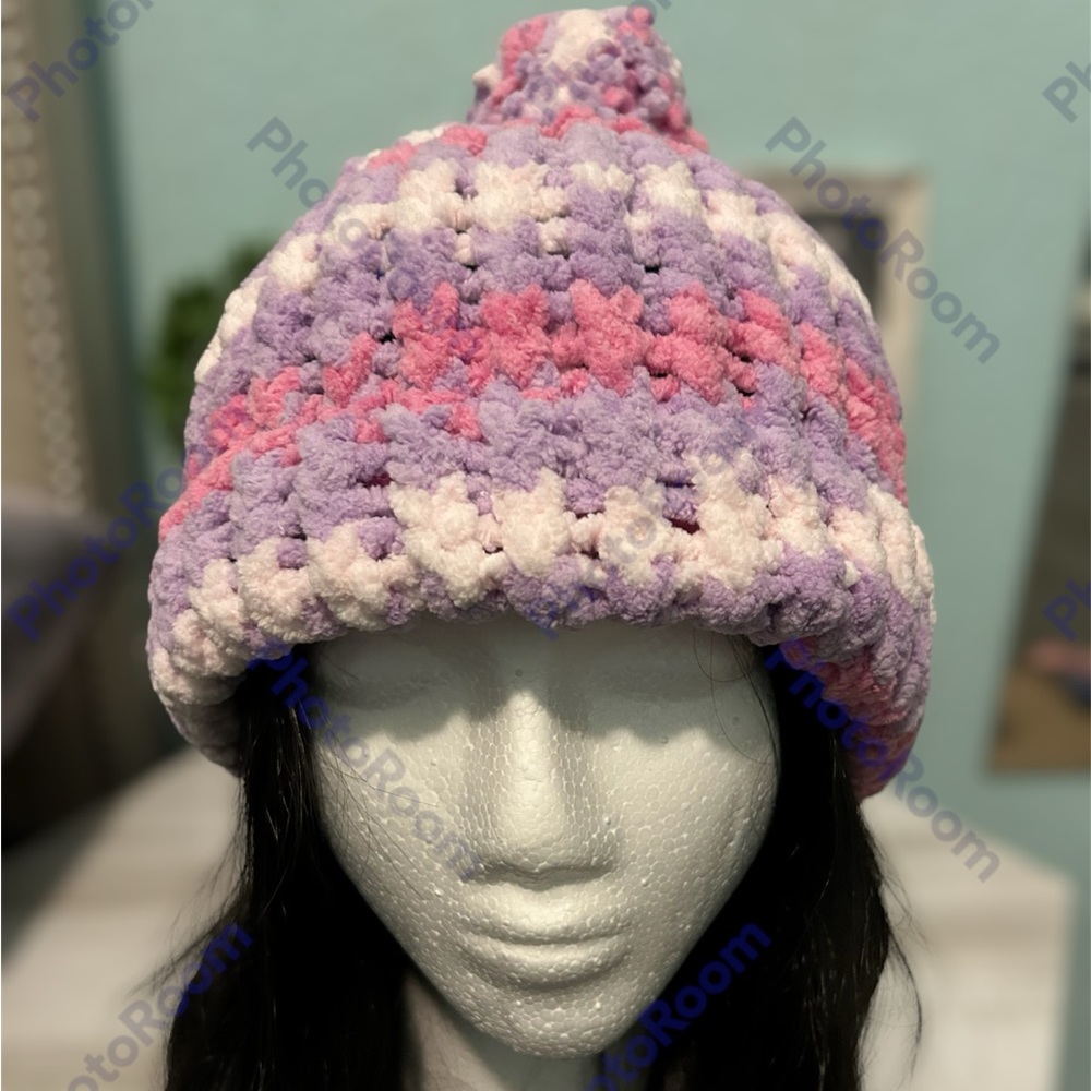 Handmade Knitted Pom Pom Hat